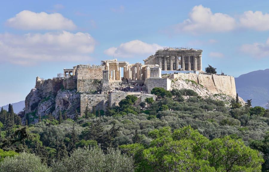The Acropolis in Athens from a distance