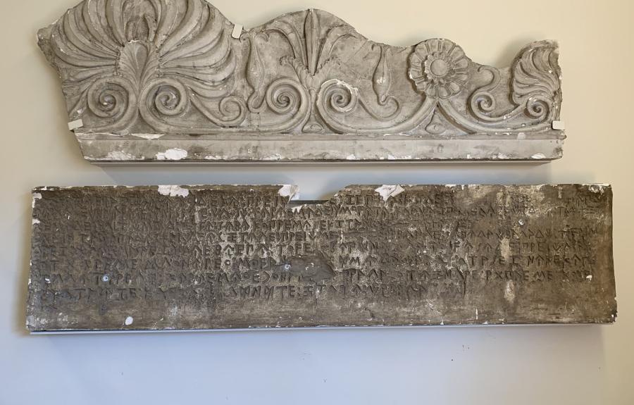 Plaster casts before restoration
