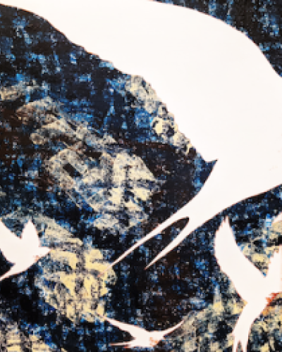 painting of wounded swallow